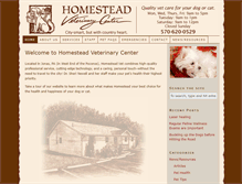 Tablet Screenshot of homesteadvet.com